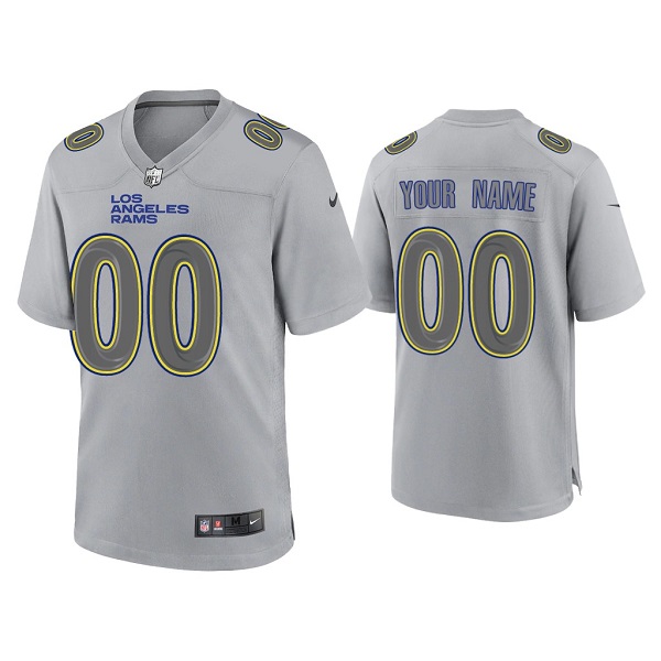 Men's Los Angeles Rams Active Player custom Gray Atmosphere Fashion Stitched Game Jersey - Click Image to Close